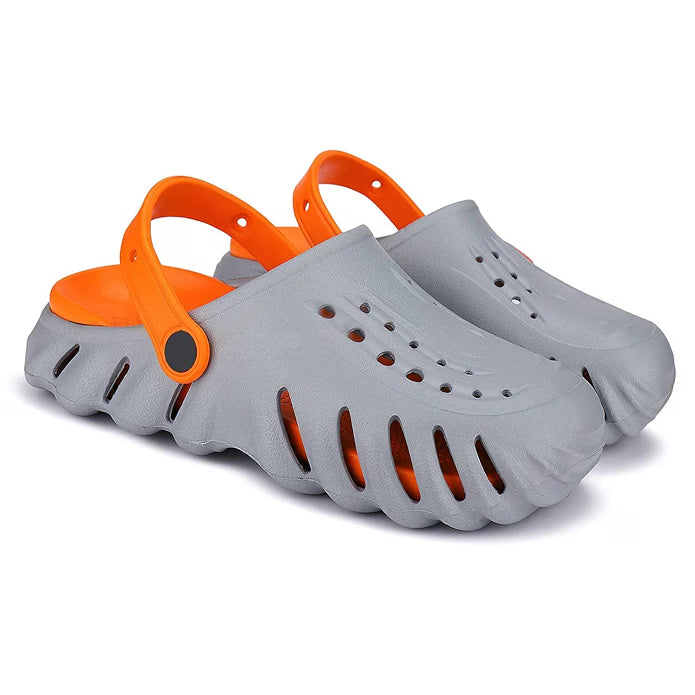 Men's Lightweight Cushioned Clogs with Adjustable Strap & Anti-Skid Sole