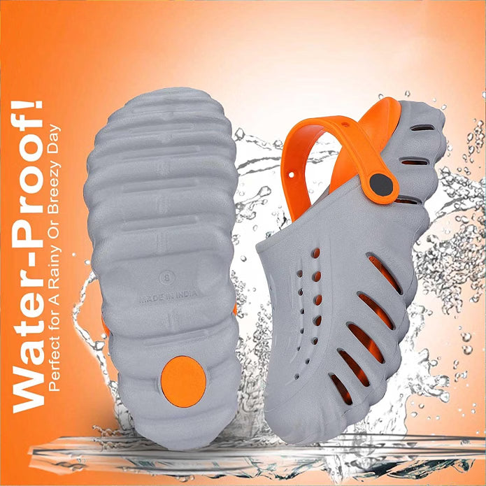 Men's Lightweight Cushioned Clogs with Adjustable Strap & Anti-Skid Sole